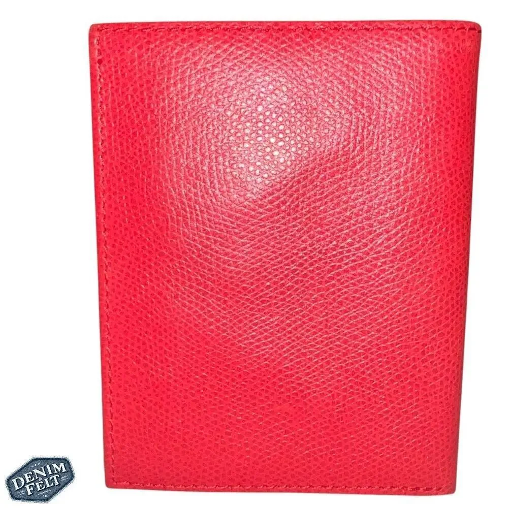 MCM Red w/‎ Gold Tip Men’s Leather Bifold Wallet